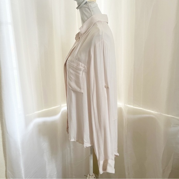 Blush pink button down shirt Size Large - Picture 4 of 8
